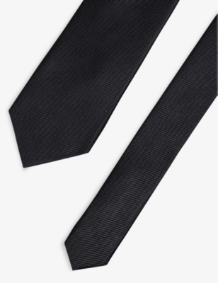 Shop Ted Baker Men's Black Moorez Textured Silk Tie