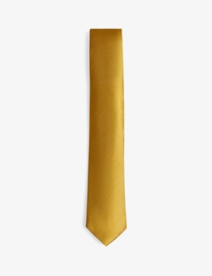 Ted Baker Mens Gold Moorez Textured Silk Tie