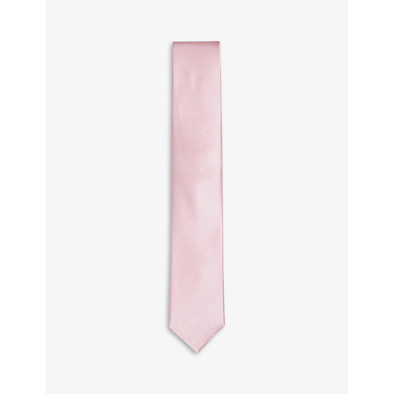 Ted Baker Mens Lt-pink Moorez Textured Silk Tie