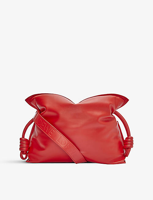 LOEWE: Flamenco Puffer logo-embossed leather cross-body bag