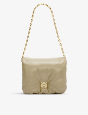 LOEWE Puffer Goya logo-embellished leather shoulder bag