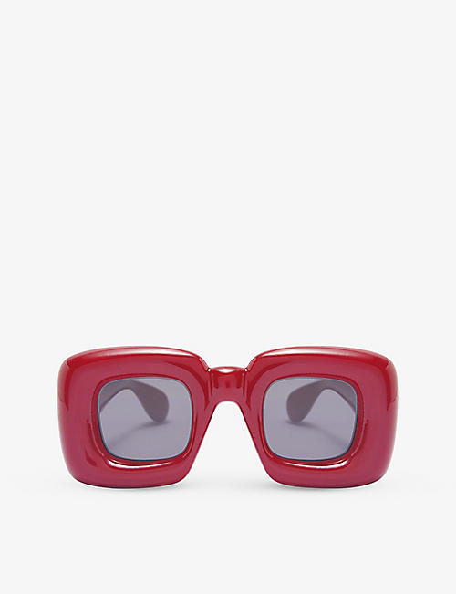 LOEWE: G000270X05 Inflated square-frame acetate sunglasses