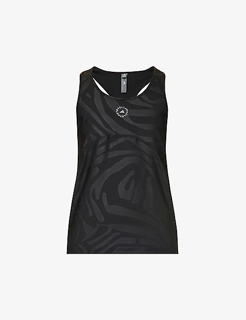 ADIDAS BY STELLA MCCARTNEY: Maternity logo-print stretch-recycled-polyester top