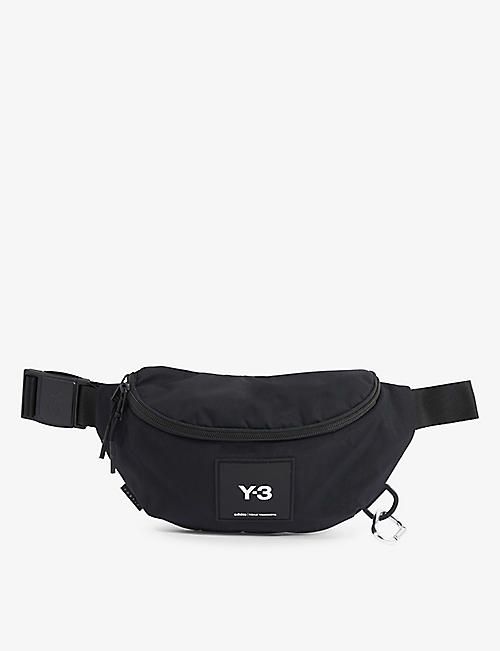 Y3: Brand-appliqué adjustable-strap woven belt-bag