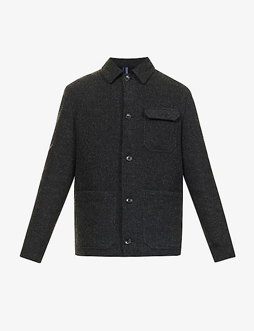 SLOWEAR: Worker patch-pocket relaxed-fit wool-blend jacket