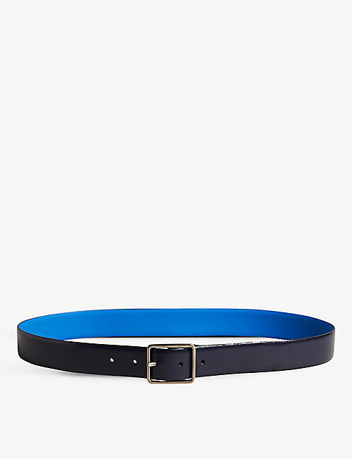 TED BAKER: Athlez centre-bar reversible leather belt
