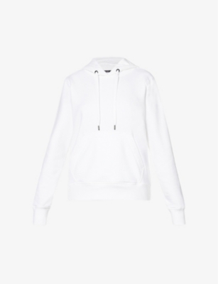 Canada Goose Muskoka Logo-embroidered Cotton-jersey Hoody In White - Blanc