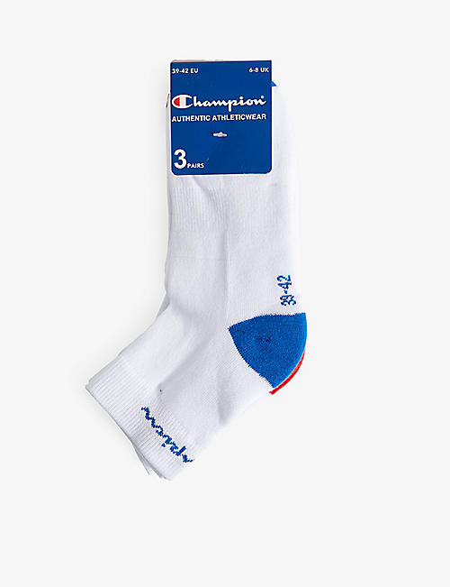 CHAMPION: Pack of three cotton-blend socks