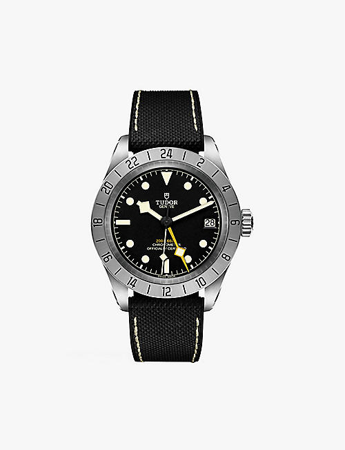 TUDOR: M79470-0003 Black Bay Pro stainless-steel automatic watch