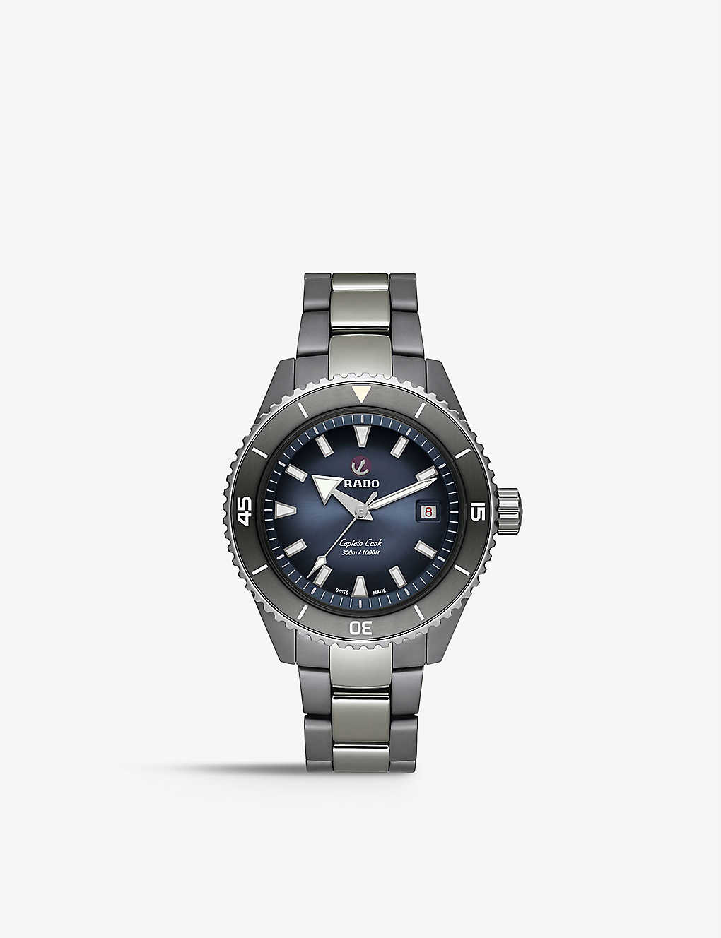 Rado R32144202 Captain Cook High-tech Ceramic Diver Ceramic And Stainless Steel Automatic Watch In Blue