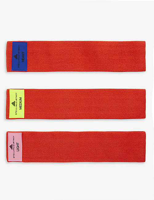 ADIDAS BY STELLA MCCARTNEY: Brand-print woven resistance bands pack of three
