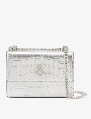 Kurt Geiger London Crocodile Embossed Crossbody Bag