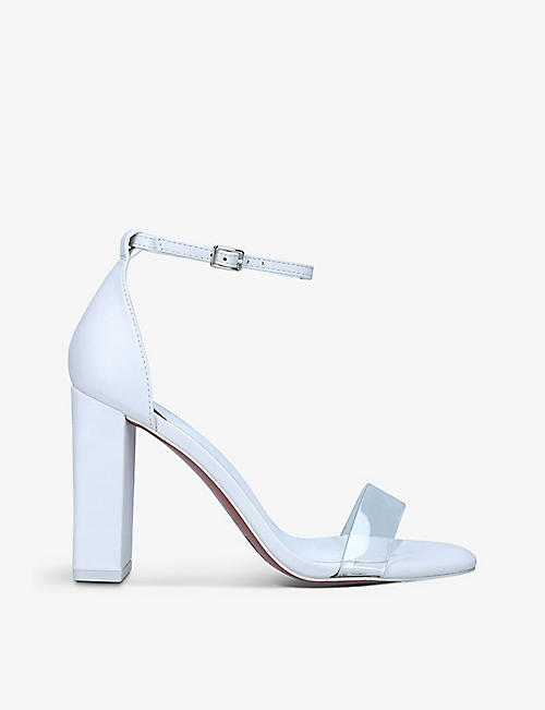 CALL IT SPRING: Katarina transparent-panel faux-leather sandals