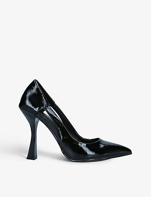 CALL IT SPRING: Laurelle flared-heel cut-out vegan-leather heels