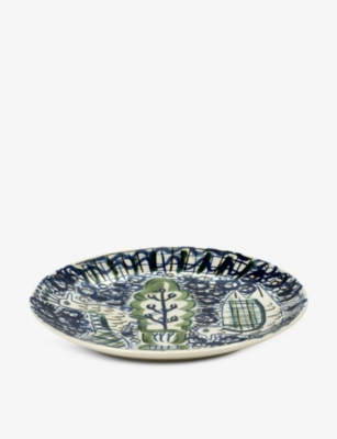 Serax Japanese Kimonos Round Stoneware Plate 34.5cm
