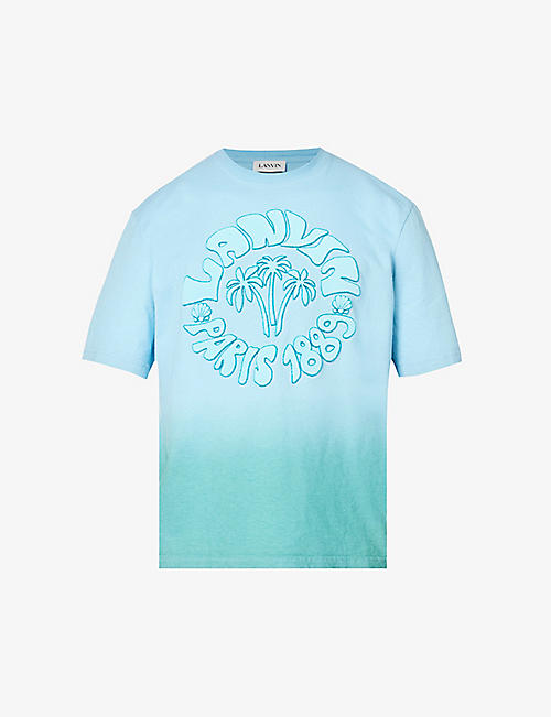 LANVIN: Sponge logo-print cotton-jersey T-shirt
