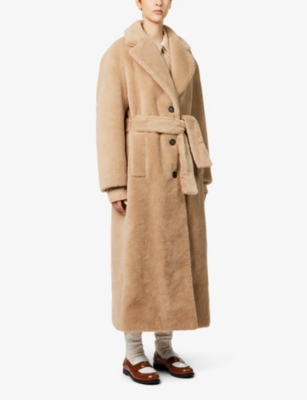 MIU MIU Notched-lapel relaxed-fit alpaca and cotton-blend coat