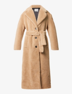 MIU MIU Notched-lapel relaxed-fit alpaca and cotton-blend coat