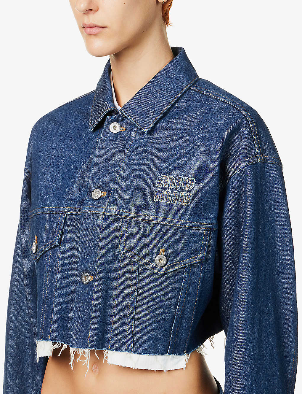 MIU MIU Cropped denim jacket