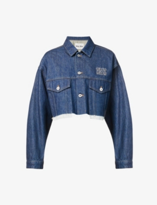 MIU MIU CROPPED DENIM JACKET