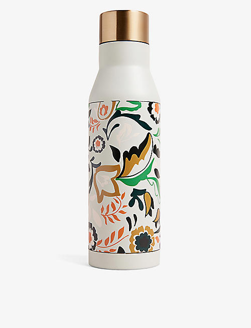 TED BAKER: Floral-print stainless steel water bottle 425ml