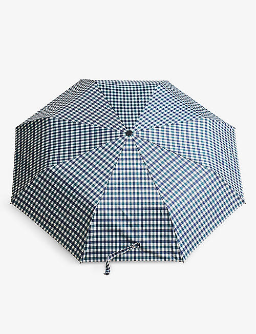 TED BAKER: Checked mini foldable umbrella