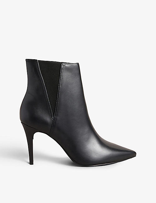 TED BAKER: Maaryal pointed-toe leather ankle boots