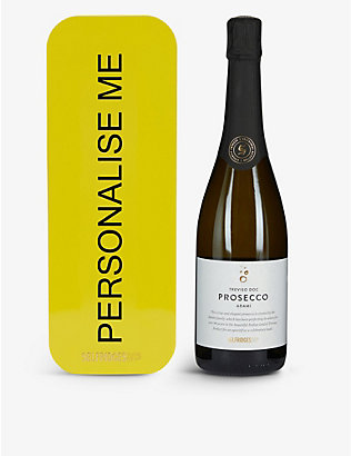 SELFRIDGES SELECTION: Logo-embossed personalised wine tin and prosecco 750ml