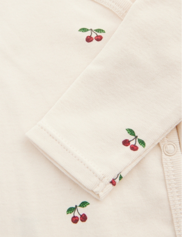 Cherry-print cotton bodysuit 0-6 months