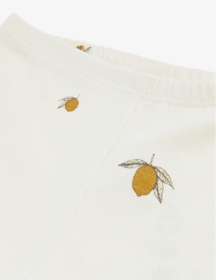 KONGES SLOJD: Cherry-print elasticated cotton leggings 0-3 months