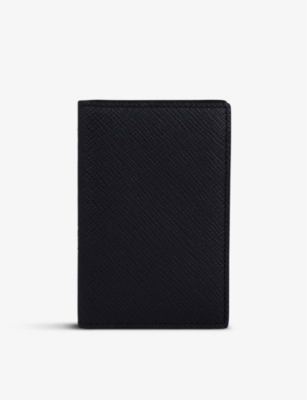 Smythson Ludlow Six-slot Leather Card Holder In Black
