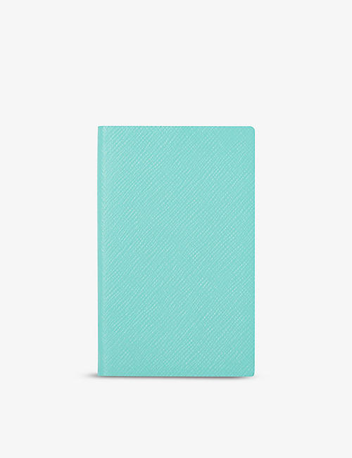 SMYTHSON: Panama grained leather notebook 14cm x 9cm