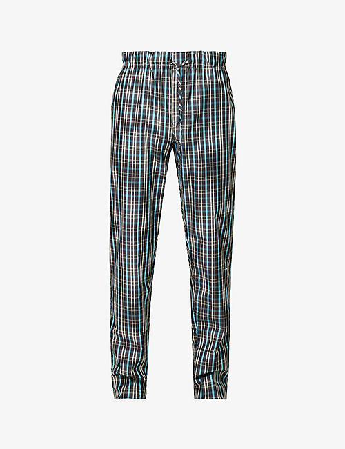 HANRO: Check-print cotton pyjama trousers