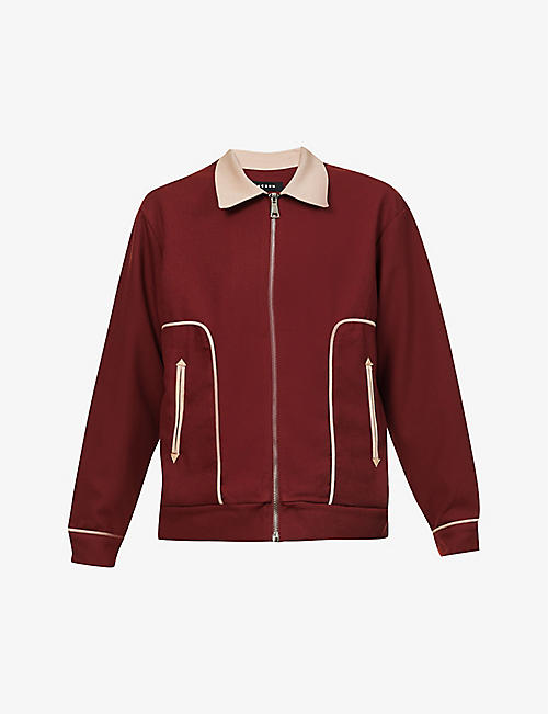 PACSUN: Western Gas contrast-piping regular-fit woven jacket