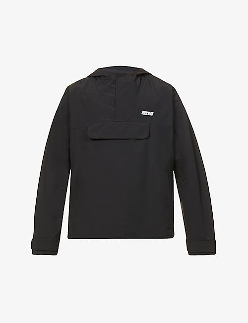 PACSUN: Brand-patch boxy-fit cotton-blend hooded jacket