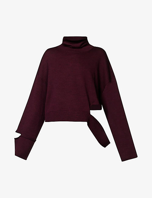 YS: Cut-out turtleneck knitted jumper