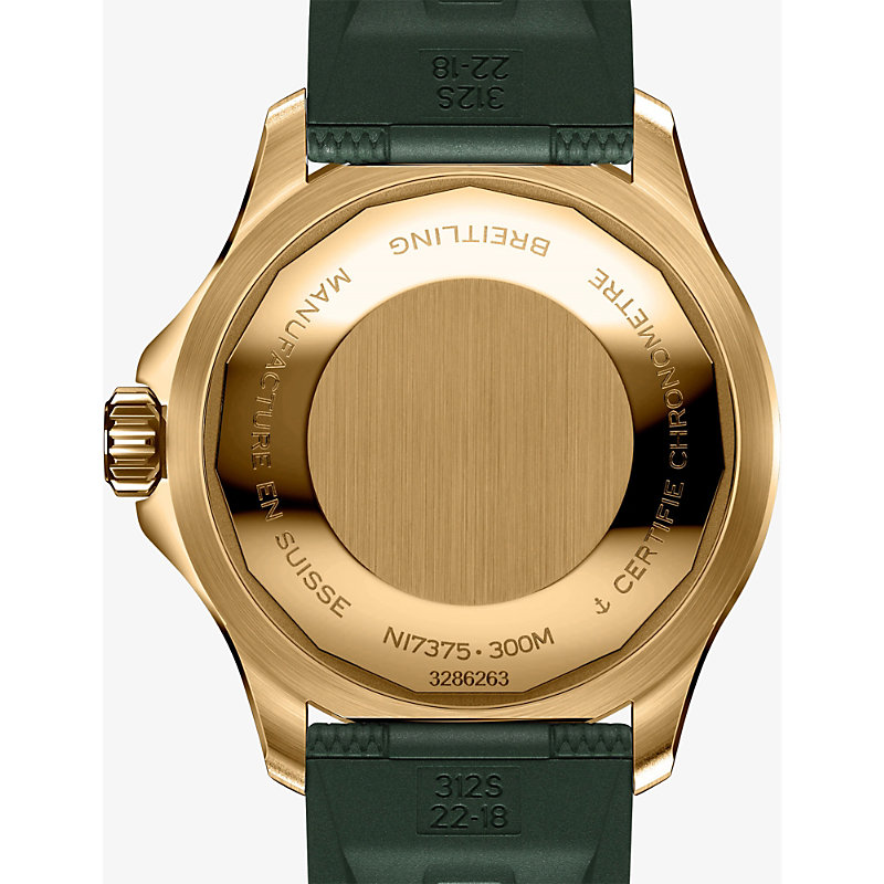 Shop Breitling Mens Green N17375201l1s1 Superocean Bronze Automatic Watch