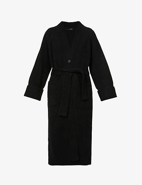 ISABEL BENENATO: Shawl-collar single-breasted wool-blend coat