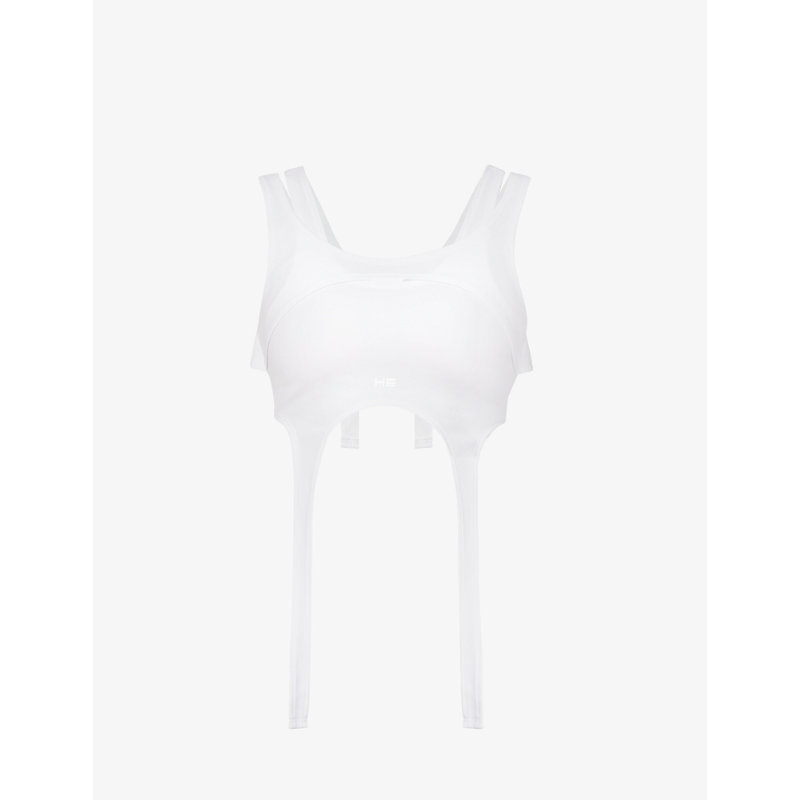 Heliot Emil Harness Curve-hem Cut-out Top In White