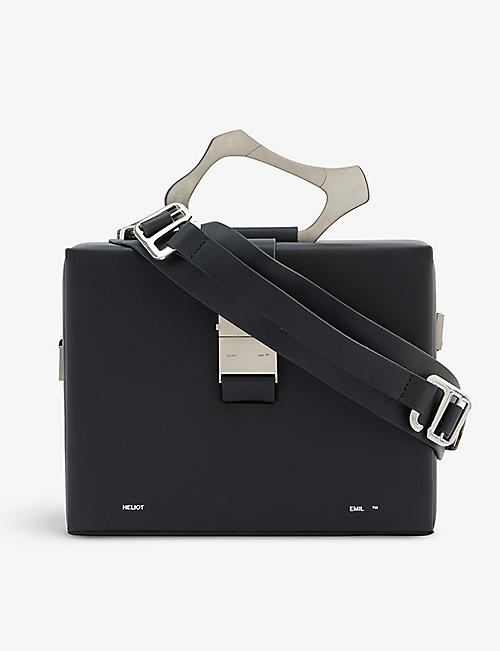 HELIOT EMIL: Carabiner-handle leather cross-body bag