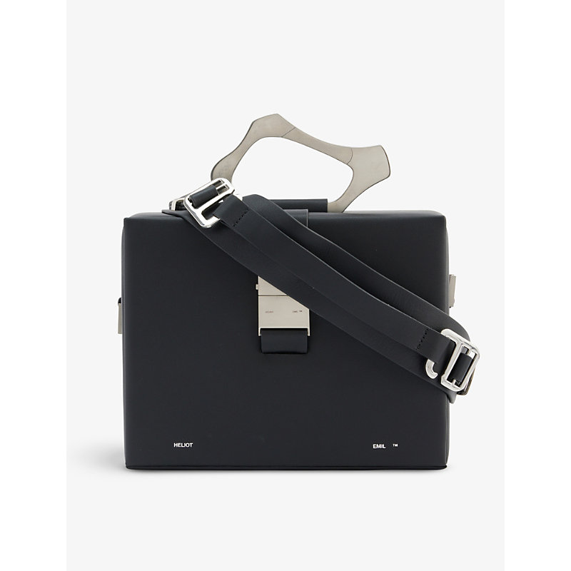 Heliot Emil Carabiner-handle Leather Cross-body Bag In Black