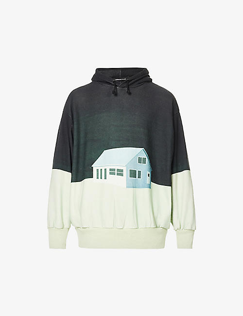 UNDERCOVER: House graphic-print relaxed-fit cotton jersey hoody