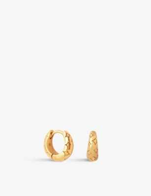 ASTRID & MIYU: Cosmic Star recycled sterling-silver hoop earrings