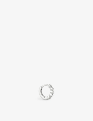 ASTRID & MIYU: Illume recycled sterling silver and cubic zirconia single earring