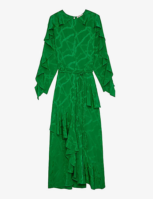 ZADIG&VOLTAIRE: Ritana jacquard chains midi silk dress