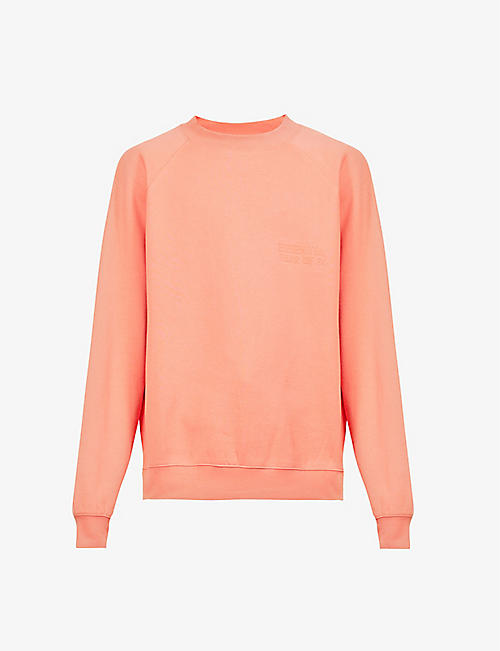 FOG X ESSENTIALS: ESSENTIALS brand-print oversized cotton-blend sweatshirt