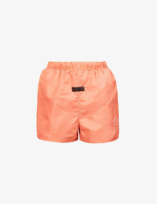 FOG X ESSENTIALS: ESSENTIALS brand-tab relaxed-fit shell shorts