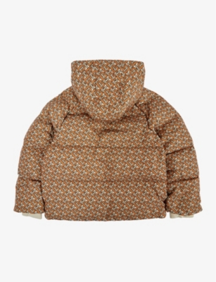 BURBERRY Tom logo-print shell-down puffer jacket 10-14 years