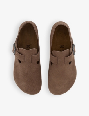 Birkenstock Mens Taupe London Raised-heel Suede Shoes In Taupe