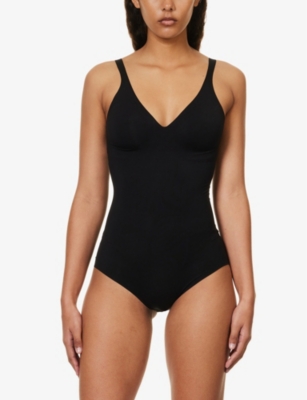 Shop Wolford Women's Black 3w Forming Stretch-cotton Body
